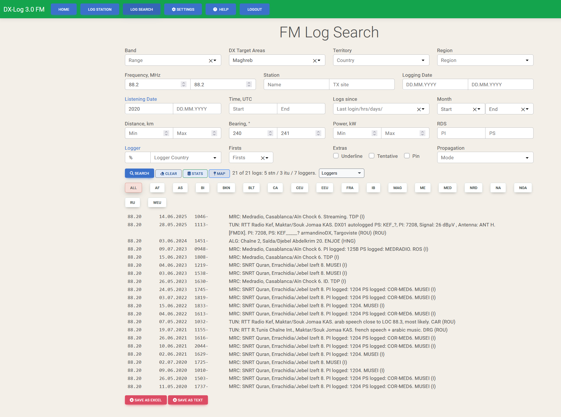 Searching logs